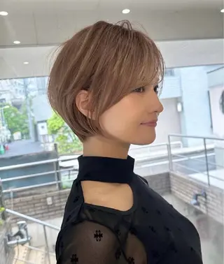 ショート 透明感カラー ふうか　渋谷のヘアスタイル