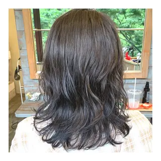 ミディアム カラー パーマ ヘアアレンジ merci.所属・🌻あいり merci.🌻のヘアスタイル