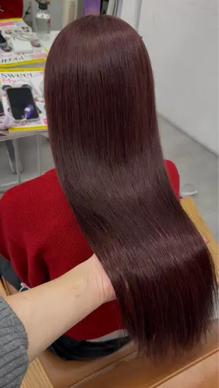 ロング 髪質改善/羽エクステ サラサ🩶ᩚのヘアスタイル