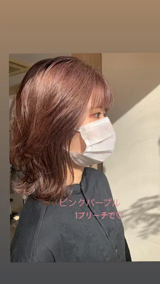 ミディアム カラー DiMPlE  ディンプル所属・🌸スタイリスト 山浦美恵のヘアスタイル