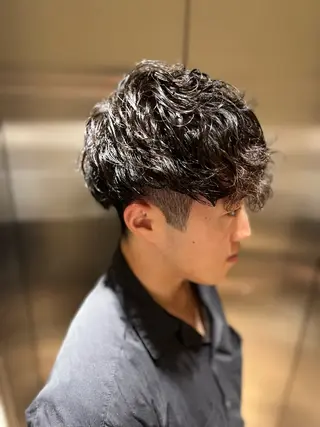 ミディアム パーマ メンズ 縮毛矯正/パーマ 宮河 惇💈のヘアスタイル