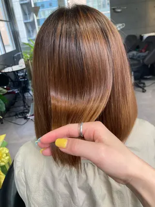 ミディアム 髪質改善☺︎縮毛矯正 ふじい まりんのヘアスタイル