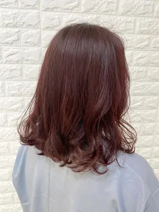 ミディアム カラー 高木 麻知子のヘアスタイル