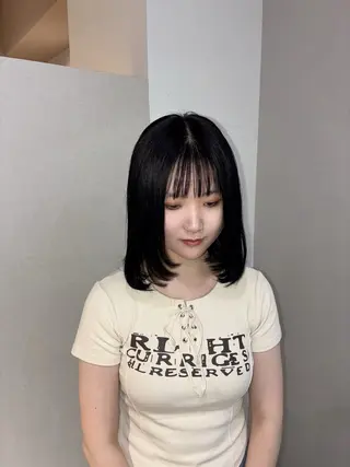 ミディアム カラー ハナダ メイのヘアスタイル