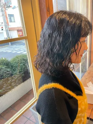 ミディアム パーマ Affection大曽根所属・稲垣 至恩のヘアスタイル