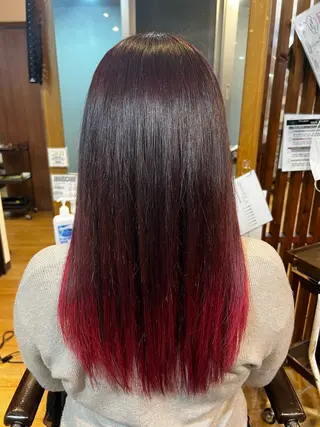 ロング カラー 小川 春花のヘアスタイル