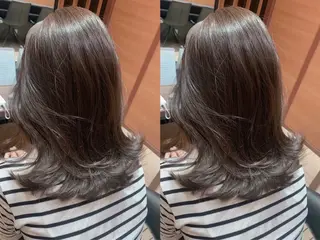 ミディアム 💜juna💜/高 槻/韓国風のヘアスタイル