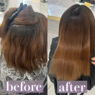 ミディアム 髪質改善縮毛矯正🫧 村上蒼生のヘアスタイル