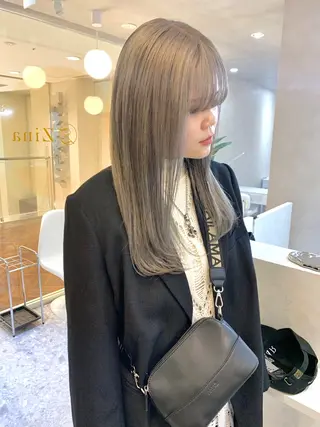 ロング カラー 韓国ヘア🇰🇷/ 顔周り/松田光里のヘアスタイル