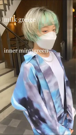 ショート カラー Selenehair 三条本店のヘアスタイル