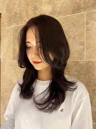 カラー 🎀大竹美侑／顔まわ りカット／レイヤーのヘアスタイル