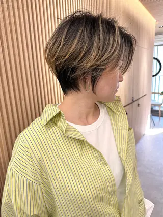 ショート カラー パーマ ショート特化/ 似合わせカット/高津のヘアスタイル