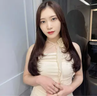 ロング レイヤー、美髪矯正 🌹韓国ヘア芹奈のヘアスタイル