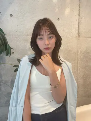 ミディアム カラー レイヤーカット🎀 kanaのヘアスタイル