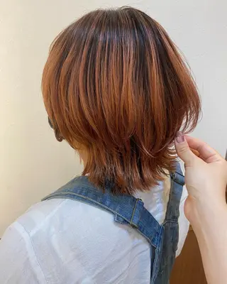 ミディアム カラー ✴︎ヒラガカナ✴︎ ECLAT HAIRのヘアスタイル