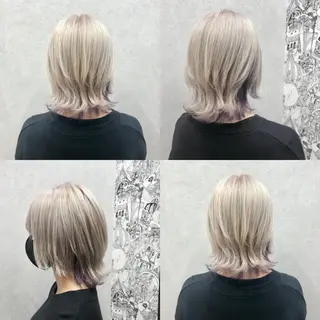 ミディアム カラー ヘアアレンジ 💎yuto💎 ハイトーン/韓国ヘアのヘアスタイル