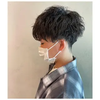 セミロング メンズ レイヤー・波巻き RYOSUKEのヘアスタイル