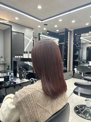 セミロング カラー 山本 優太のヘアスタイル