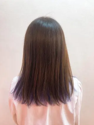 ミディアム インヘアー/美容院 /下伊福店/﨑山瑠依のヘアスタイル