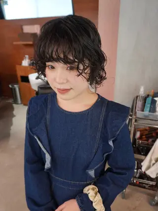 ショート パーマ siki côoper所属・カットモデル募集 横浜美容室/hanaのヘアスタイル