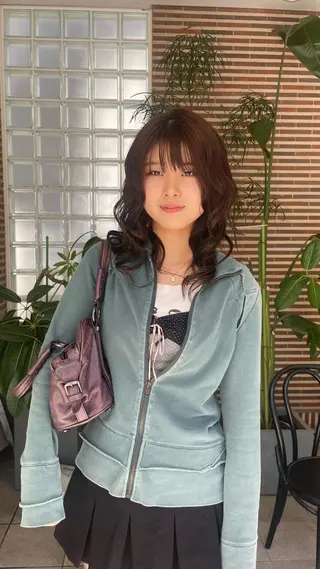 セミロング Daisy🎀透け感 カラー🎀JUNAのヘアスタイル