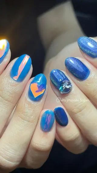 カラー ネイル Chérinail 爪のお手入れのネイルデザイン