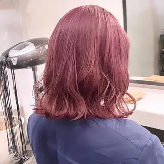セミロング カラー 💗ガーリーヘア🎀 saki💗のヘアスタイル