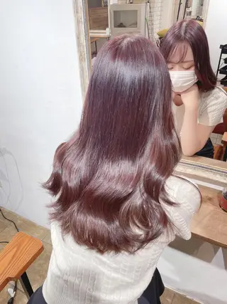 ロング カラー ヘアアレンジ にいた　かづしげのヘアスタイル
