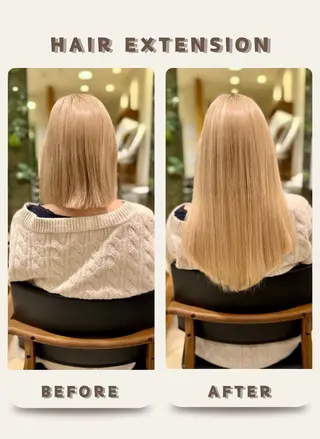 セミロング MIYU🌙 エクステフリーランスのヘアスタイル