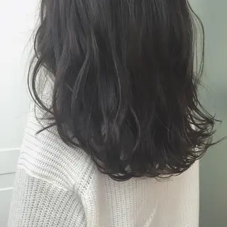 セミロング カラー パーマ 前髪顔周り✂️店長 ❤️アマミヤ❤️のヘアスタイル