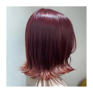 ミディアム カラー 小國 綾かのヘアスタイル