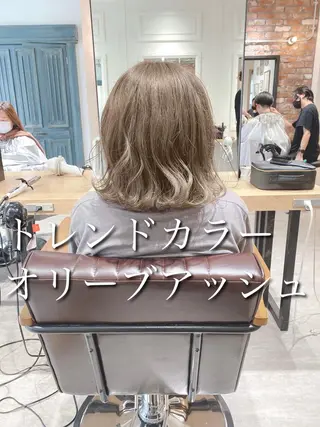 ミディアム カラー 艶髪カラー 渡辺岳也のヘアスタイル