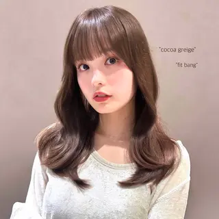 セミロング カラー ミディアムヘア Chifumiのヘアスタイル