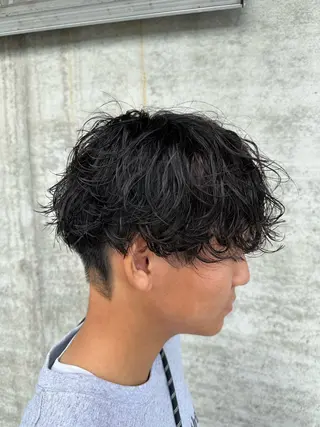 パーマ メンズ alu・arika オケシ リョウダイのヘアスタイル