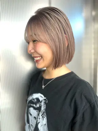 ショート カラー ハイトーンボブ美容師 /馬場 翼のヘアスタイル