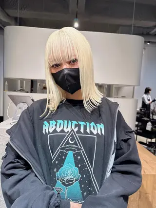 ミディアム カラー ヘアアレンジ MONIQA所属・🐲RYUKI メンズブリーチのヘアスタイル