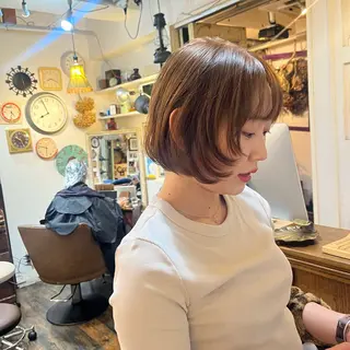 ショート カラー 抜け感パーマ/ 顔まわり/緒方椋のヘアスタイル
