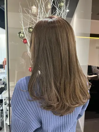 セミロング カラー 💎K-two名古屋 安田ちづる💎のヘアスタイル