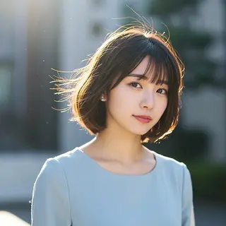 ミディアム 野中 麻衣のヘアスタイル