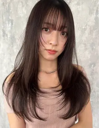 ロング こうき/前髪割れ癖 改善/カット/カラーのヘアスタイル