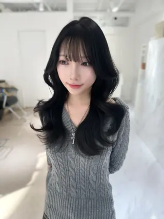 ロング カラー 上野/韓国hair 🤍MOEKA🤍のヘアスタイル