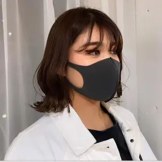 ミディアム カラー 濱本 新奈 / 髪質改善パーマのヘアスタイル