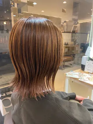 ミディアム カラー 波巻き/メンズ/ ショート/☆いとみなのヘアスタイル