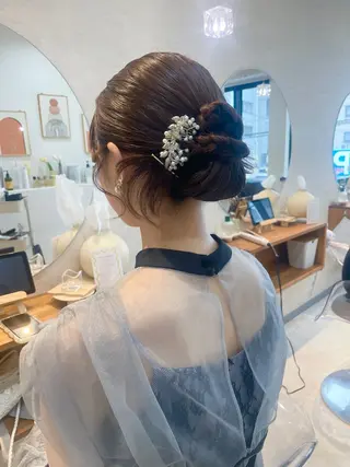 ロング お呼ばれヘア/セット /ヘアアレンジ/れいのヘアスタイル