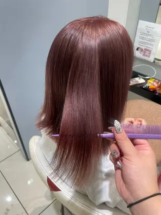 ミディアム カラー 💞暖色カラー 💞risaのヘアスタイル