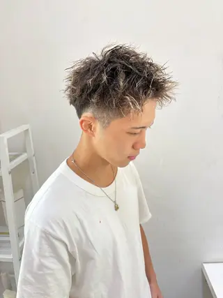 パーマ メンズ メンズパーマ &ハイトーン/仁翔のヘアスタイル