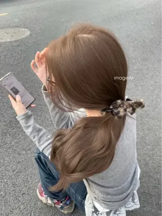 カラー 透ける透明感カラー 🤍anju🪽ྀིのヘアスタイル