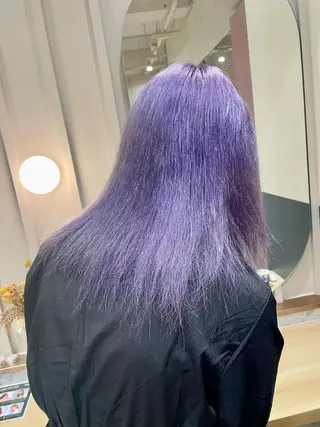 ミディアム カラー ヘアアレンジ 髪質改善×ハイトーン 中田啄也のヘアスタイル