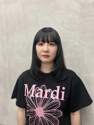 セミロング カラー 松原妃七🐈‍⬛🎀 ショートモデル募集のヘアスタイル