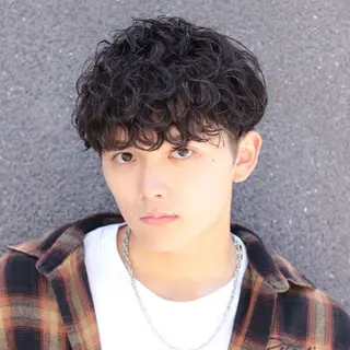 パーマ メンズ 渋谷サーフカール アメカジ美容師のヘアスタイル